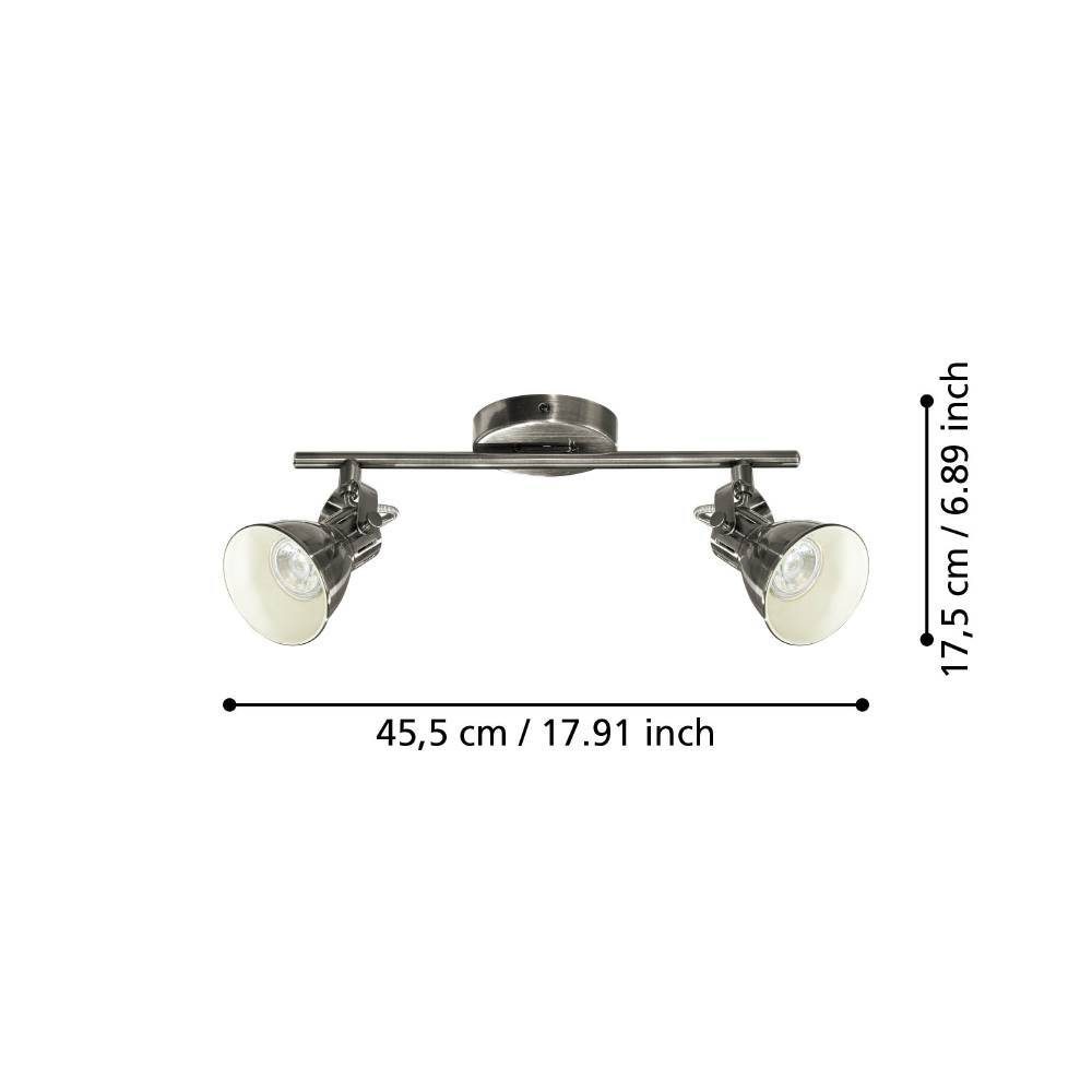 96553_DIMENSION_0001 | Eglo Romania Spot pe bară SERAS GU10 2X3W IP20 96553