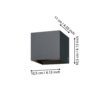 97242_DIMENSION_0001 | Eglo Romania Aplica exterior CALPINO LED 2X3.3W IP54 97242