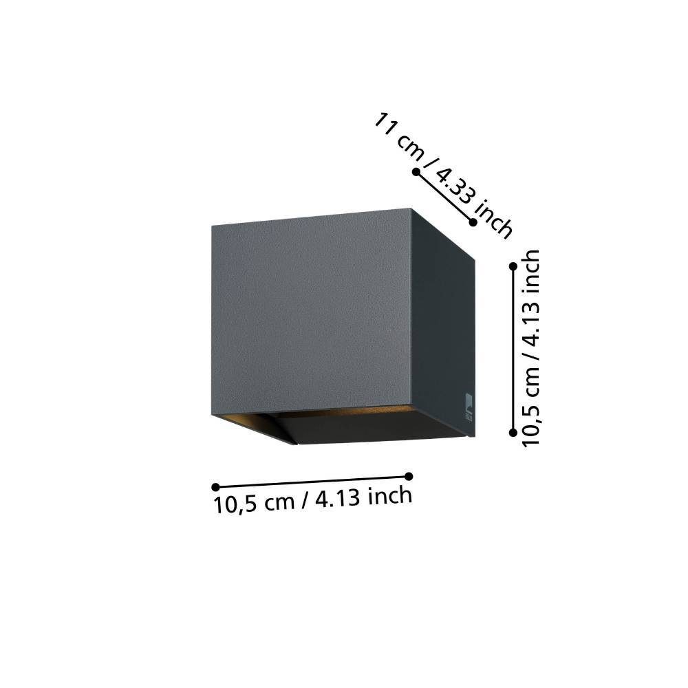 97242_DIMENSION_0001 | Eglo Romania Aplica exterior CALPINO LED 2X3.3W IP54 97242