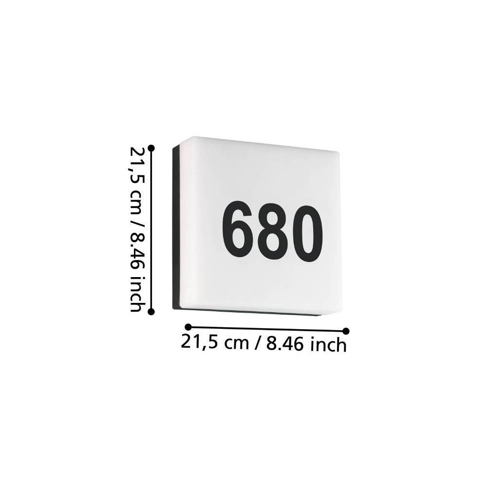 97289_DIMENSION_0001 | Eglo Romania Aplică CORNALE LED 8.3W IP44 97289