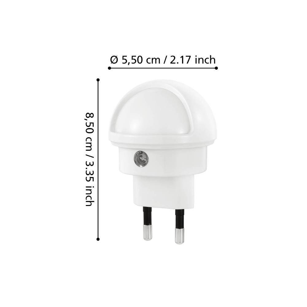97933_DIMENSION_0001 | Eglo Romania Lampă de veghe TINEO LED 0.26W IP20 97933