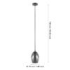 39564_DIMENSION_0001 | Eglo Romania Pendul ESTANYS E27 IP20 39564