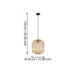 43216_DIMENSION_0001 | Eglo Romania Pendul BORDESLEY E27 IP20 43216