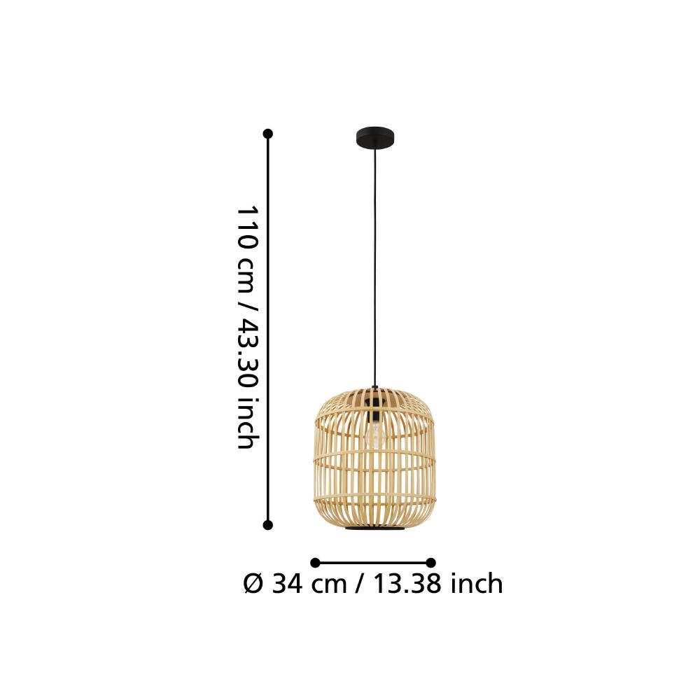 43216_DIMENSION_0001 | Eglo Romania Pendul BORDESLEY E27 IP20 43216