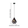 49997_DIMENSION_0001 | Eglo Romania Pendul CARLTON 1 E27 IP20 49997