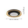 98527_DIMENSION_0001 | Eglo Romania Aplică/Plafonieră CANICOSA 2 LED 24.5W IP20 98527