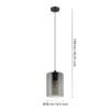 98585_DIMENSION_0001 | Eglo Romania Pendul CADAQUES 1 E27 IP20 98585