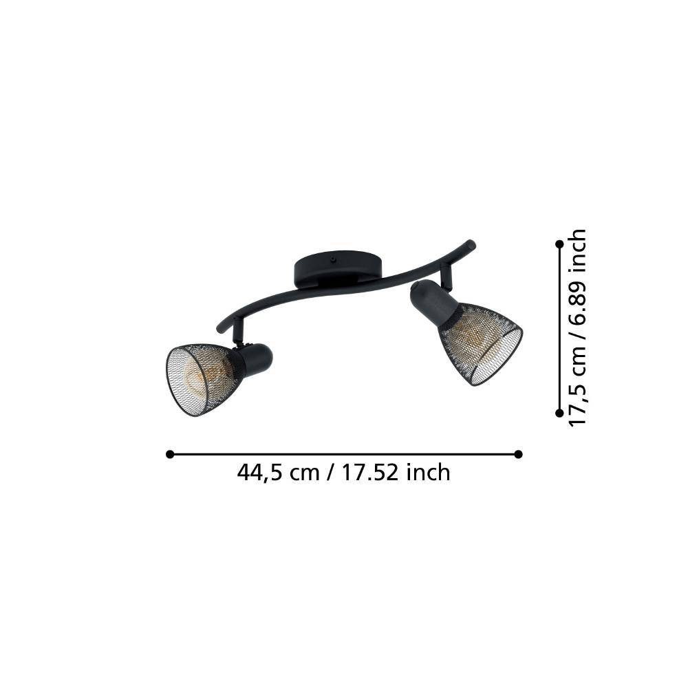 98622_DIMENSION_0001 | Eglo Romania Spot pe bară CAROVIGNO 2XE14 IP20 98622