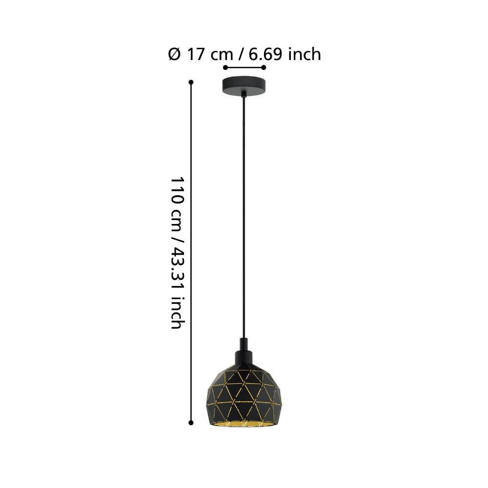 33345_DIMENSION_0001 | Eglo Romania Pendul ROCCAFORTE E14 IP20 33345