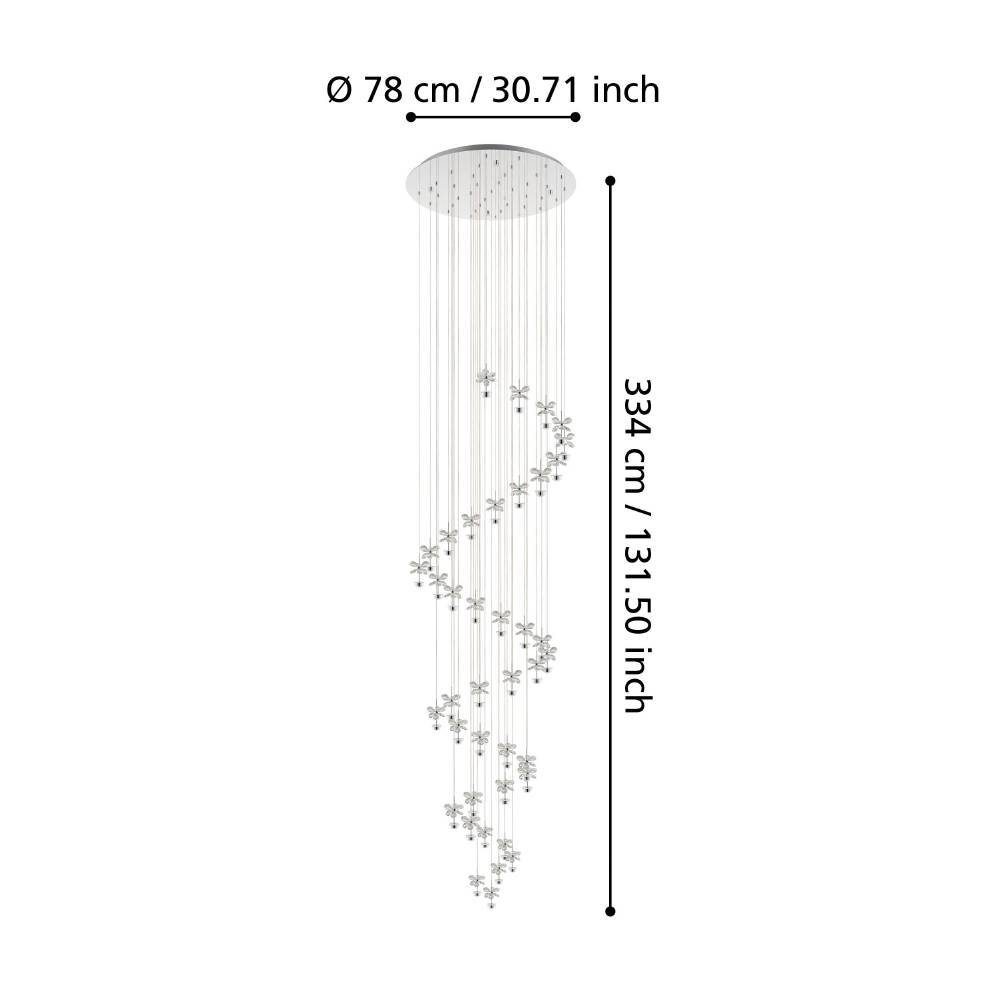 39545_DIMENSION_0001 | Eglo Romania Lustră PIANOPOLI 1 LED 40X1.8W IP20 39545