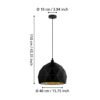 97841_DIMENSION_0001 | Eglo Romania Pendul ROCCAFORTE E27 IP20 97841