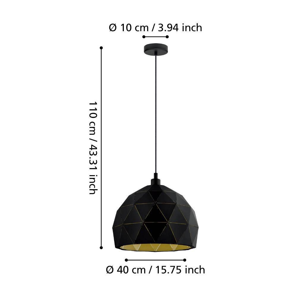 97841_DIMENSION_0001 | Eglo Romania Pendul ROCCAFORTE E27 IP20 97841