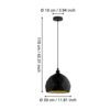 97845_DIMENSION_0001 | Eglo Romania Pendul ROCCAFORTE E27 IP20 97845