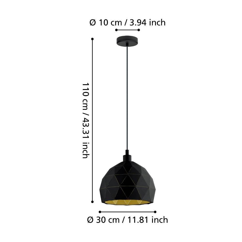 97845_DIMENSION_0001 | Eglo Romania Pendul ROCCAFORTE E27 IP20 97845