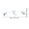 98395_DIMENSION_0001 | Eglo Romania Spot pe bară SERAS 1 GU10 3X3W IP20 98395