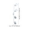 98396_DIMENSION_0001 | Eglo Romania Spot pe bară SERAS 1 GU10LED 4X3W 98396