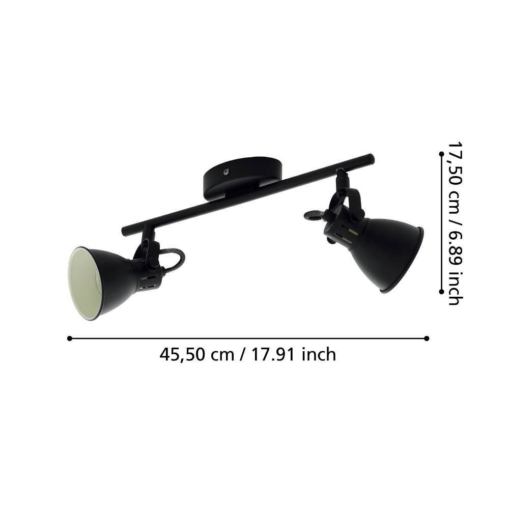 98398_DIMENSION_0001 | Eglo Romania Spot pe bară SERAS 2 GU10 2X3W IP20 98398