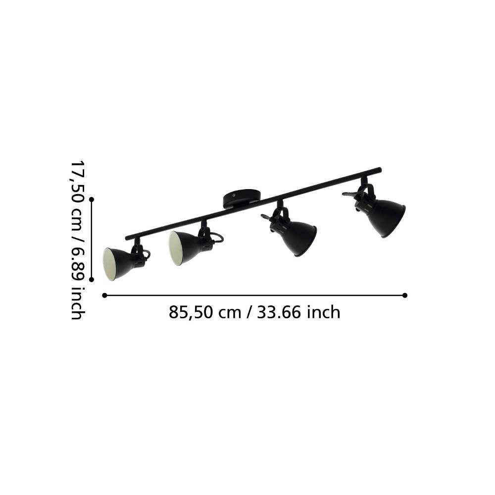 98408_DIMENSION_0001 | Eglo Romania Spot pe bară SERAS 2 GU10 4X3W IP20 98408