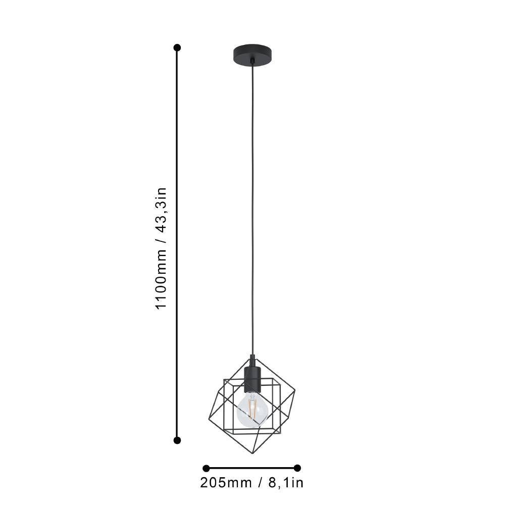 43358_DIMENSION_0001 | Eglo Romania Pendul STRAITON E27 IP20 43358