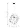 43359_DIMENSION_0001 | Eglo Romania Pendul STRAITON E27 IP20 43359