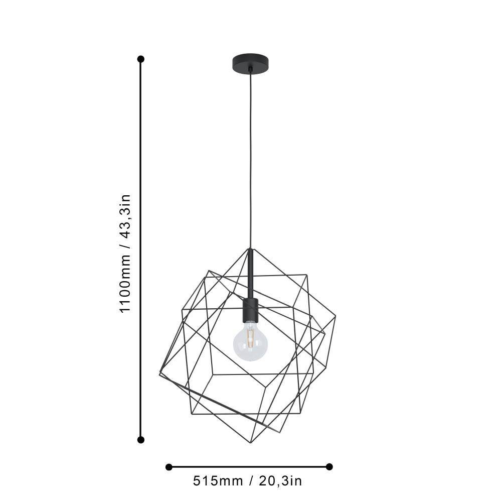 43359_DIMENSION_0001 | Eglo Romania Pendul STRAITON E27 IP20 43359