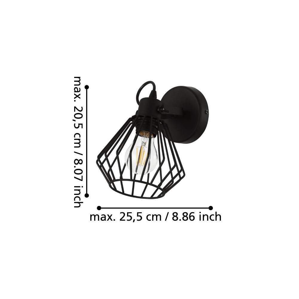 98762_DIMENSION_0001 | Eglo Romania Aplică TABILLANO E27 IP20 98762