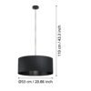 99043_DIMENSION_0001 | Eglo Romania Pendul MASERLO 1 E27 IP20 99043