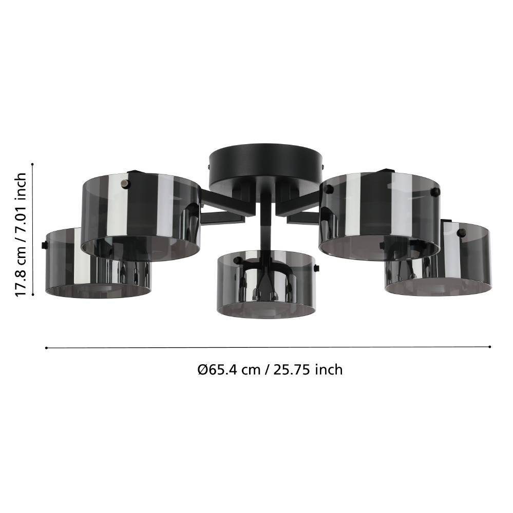 39874_DIMENSION_0001 | Eglo Romania Plafonieră COPILLOS LED 5X5.4W IP20 39874