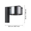 39876_DIMENSION_0001 | Eglo Romania Aplică COPILLOS LED 7.2W IP20 39876