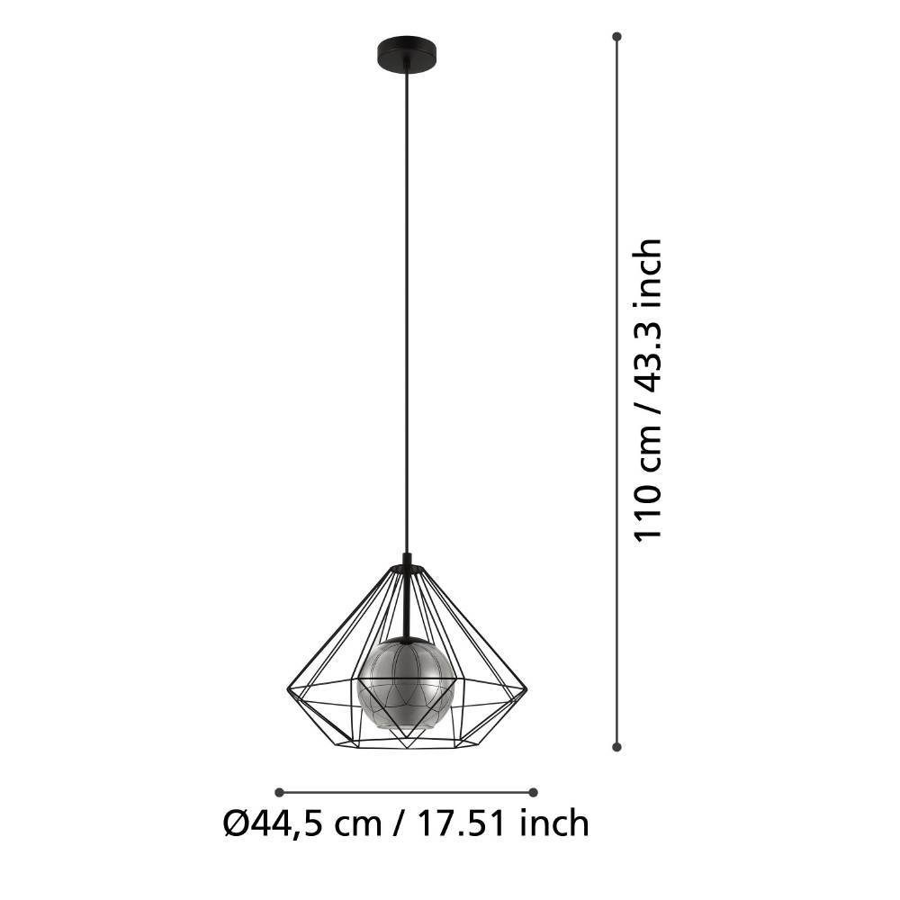 43481_DIMENSION_0001 | Eglo Romania Pendul VERNHAM E27 IP20 43481