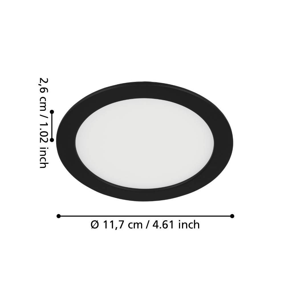 99143_DIMENSION_0001 | Eglo Romania Spot încastrat FUEVA 5 LED 5.5W IP20 99143