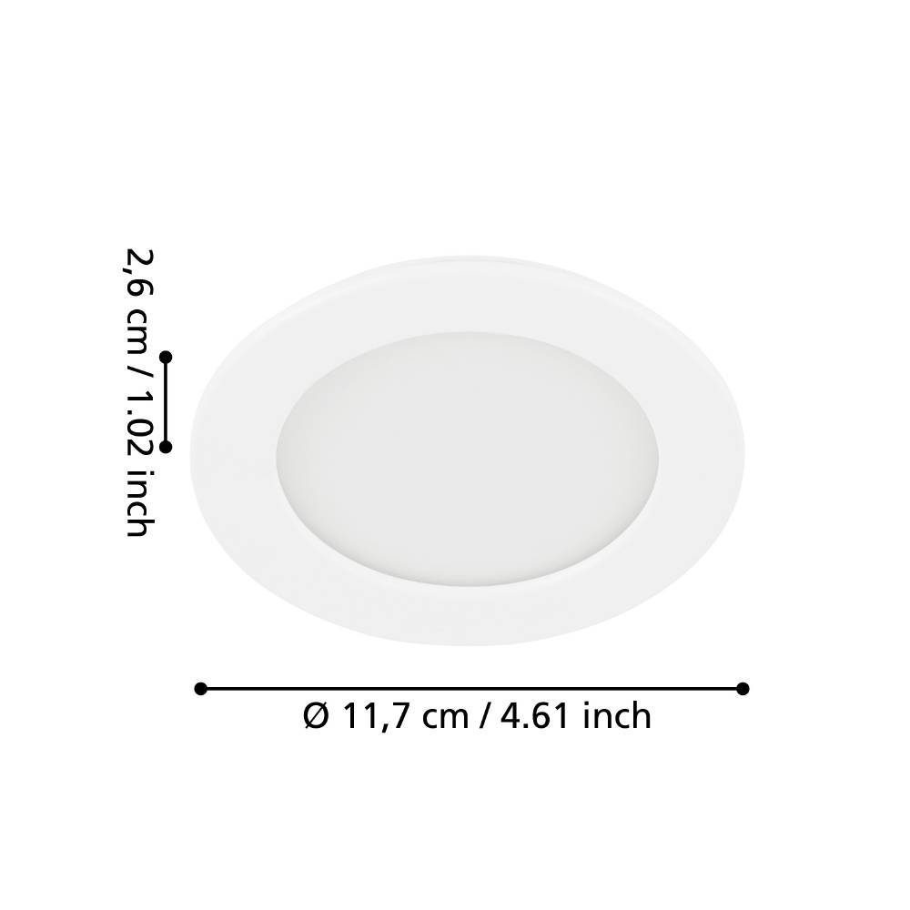 99148_DIMENSION_0001 | Eglo Romania Spot încastrat FUEVA 5 LED 5.5W IP20 99148