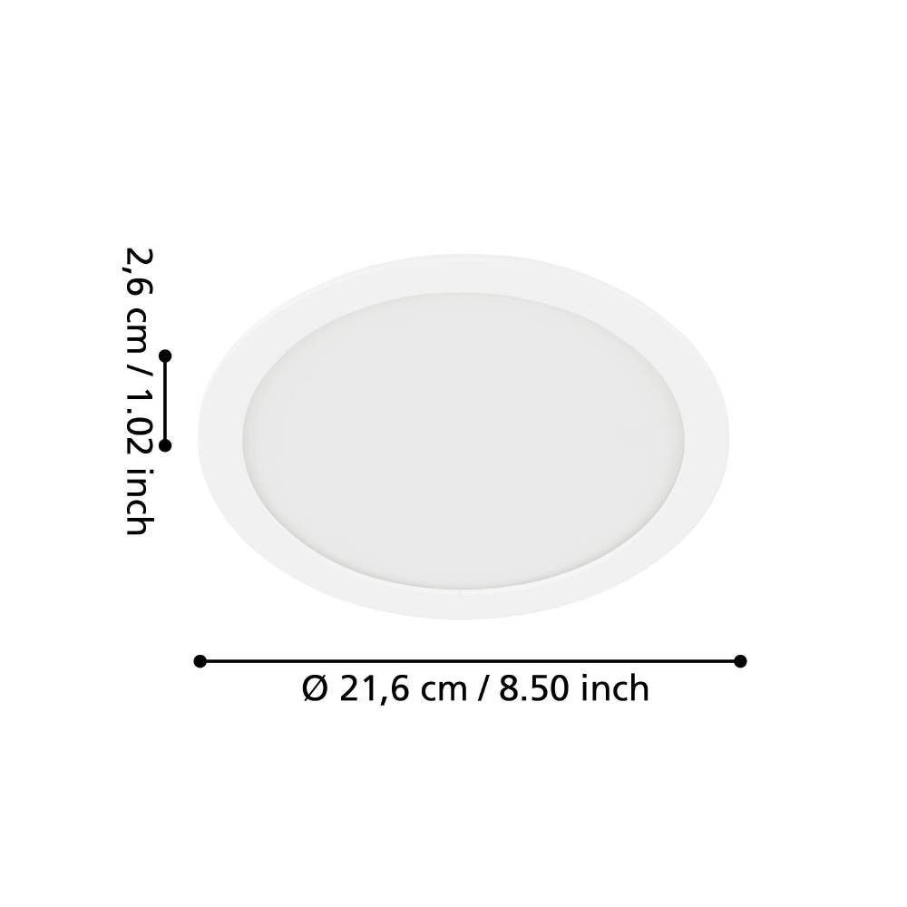 99151_DIMENSION_0001 | Eglo Romania Spot încastrat FUEVA 5 LED 17W IP20 99151