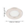 99152_DIMENSION_0001 | Eglo Romania Spot încastrat FUEVA 5 LED 2.7W IP20 99152