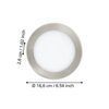 99154_DIMENSION_0001 | Eglo Romania Spot încastrat FUEVA 5 LED 11W IP20 99154