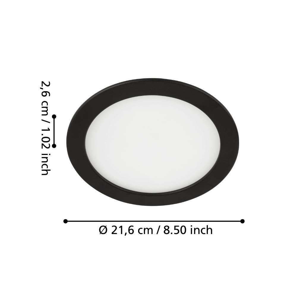 99159_DIMENSION_0001 | Eglo Romania Spot încastrat FUEVA 5 LED 17W IP20 99159