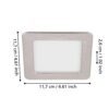 99183_DIMENSION_0001 | Eglo Romania Spot încastrat FUEVA 5 LED 5.5W IP20 99183