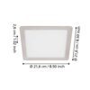 99185_DIMENSION_0001 | Eglo Romania Spot încastrat FUEVA 5 LED 17W IP20 99185