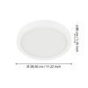 99227_DIMENSION_0001 | Eglo Romania Aplică/Plafonieră FUEVA 5 LED 20.5W IP20 99227