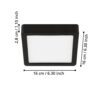 99243_DIMENSION_0001 | Eglo Romania Aplică/Plafonieră FUEVA 5 LED 11W IP20 99243