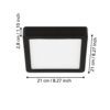 99256_DIMENSION_0001 | Eglo Romania Aplică/Plafonieră FUEVA 5 LED 17W IP20 99256