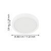99259_DIMENSION_0001 | Eglo Romania Aplică/Plafonieră FUEVA 5 LED 20.5W IP20 99259