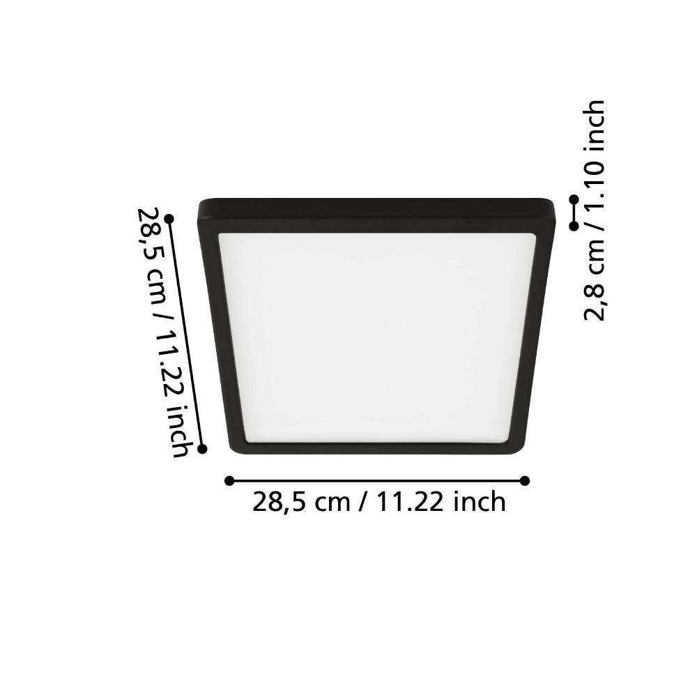 99271_DIMENSION_0001 | Eglo Romania Aplică/Plafonieră FUEVA 5 LED 20.5W IP44 99271