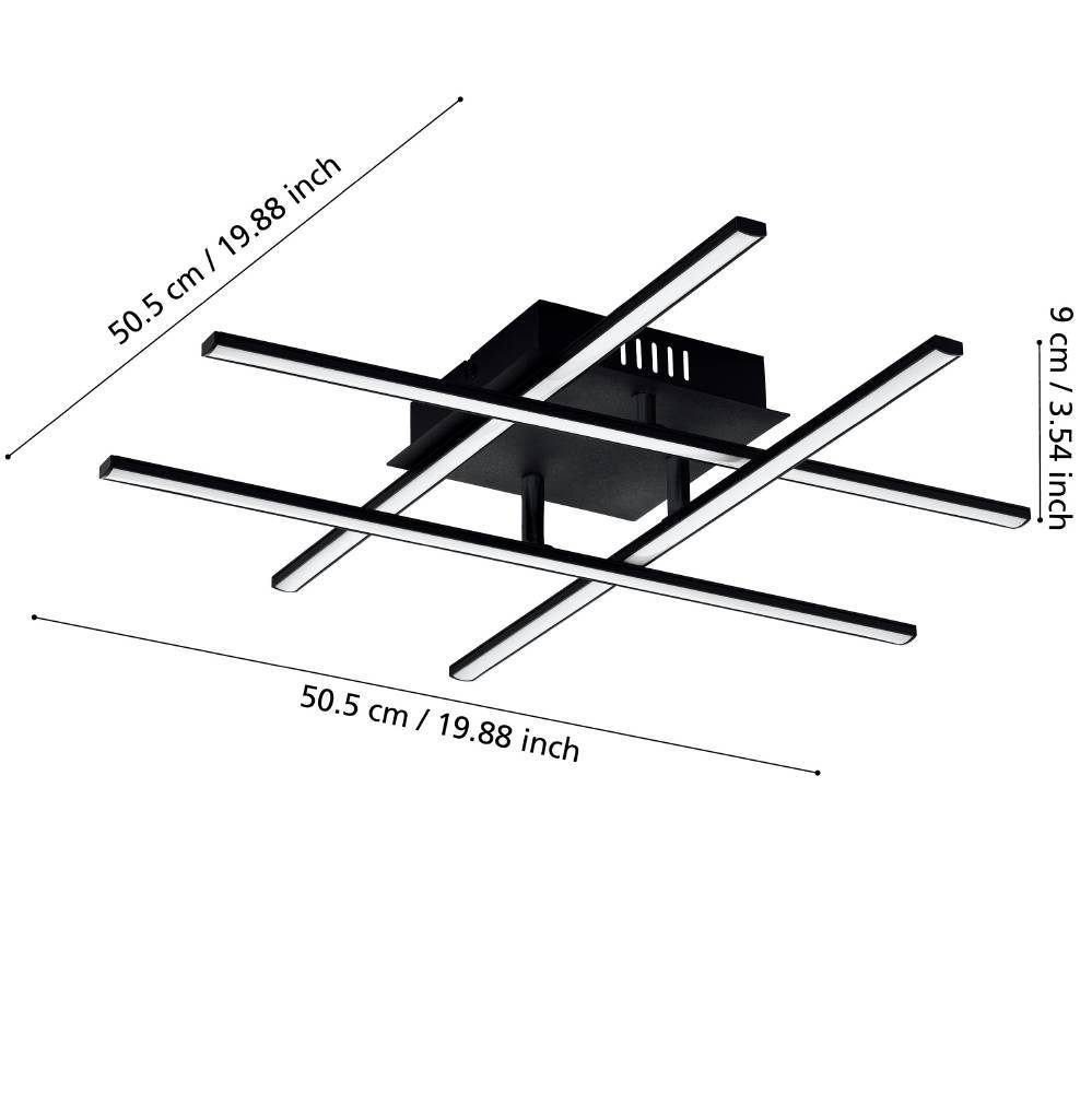 99316_DIMENSION_0001 | Eglo Romania Aplică/Plafonieră LASANA 3 LED 4X5.3W IP20 99316