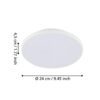 99337_DIMENSION_0001 | Eglo Romania Aplică/Plafonieră CRESPILLO LED 12.5W IP20 99337