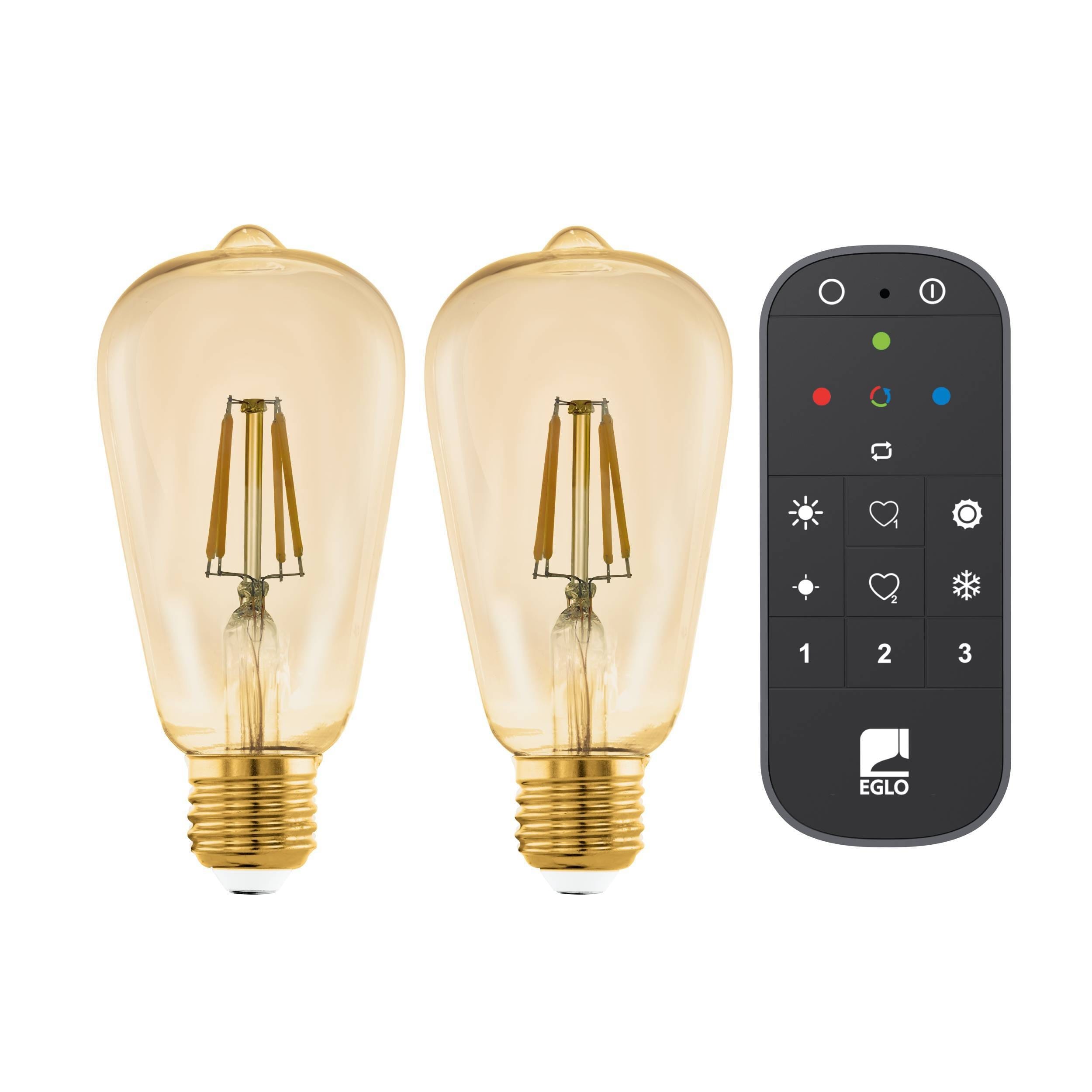 Bec LED EGLO 12256, E27 2X5.5W | Eglo Romania Set 2 becuri LED E27 2X4.9W 2200K 12256