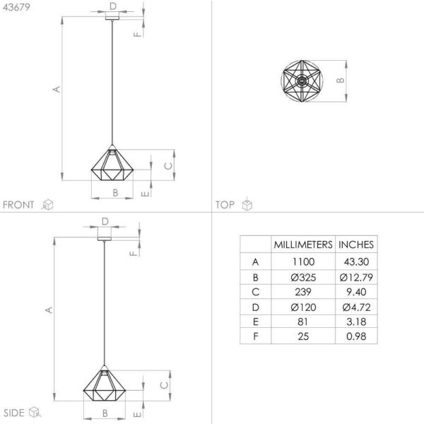 Pendul EGLO TARBES 43679