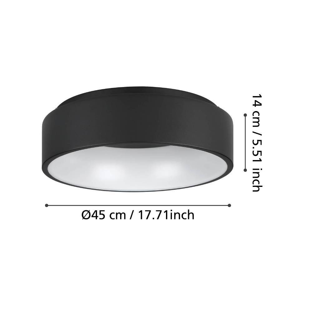 390049_DIMENSION_0001 | Eglo Romania Plafonieră MARGHERA 2 LED 25.5W IP20 390049