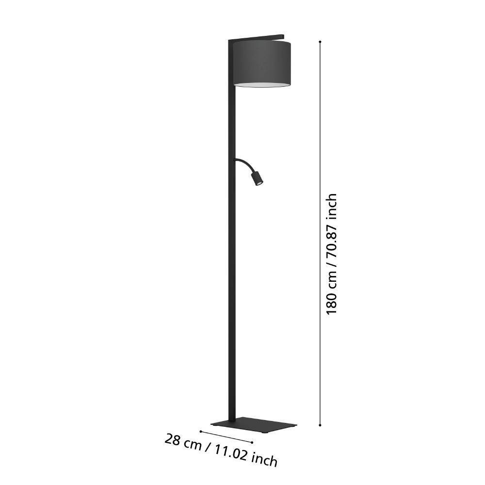 390068_DIMENSION_0001 | Eglo Romania Lampadar FOLIGNO E27;LED 3.8W IP20 390068