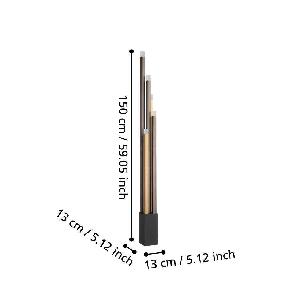 39908_DIMENSION_0001 | Eglo Romania Lampadar ESTANTERIOS LED 5X3.7W IP20 39908